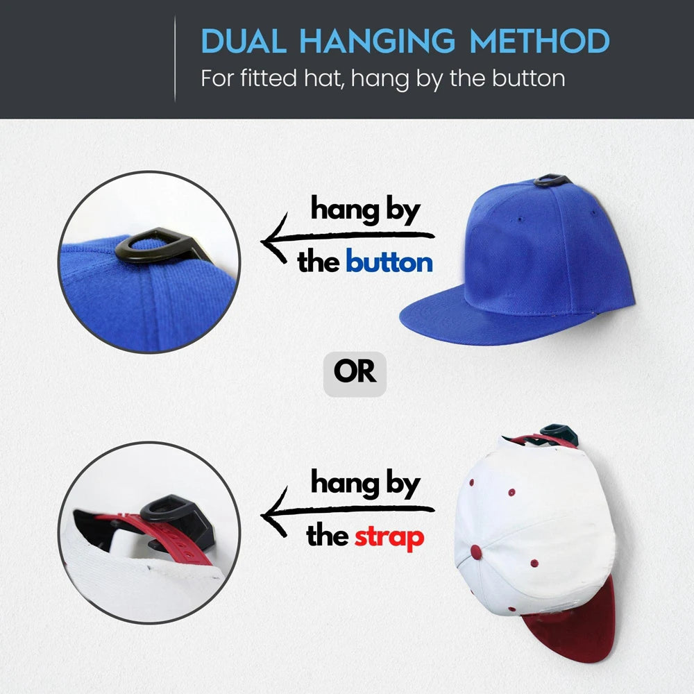 8pcs Baseball Cap Rack Hat Holder Rack
