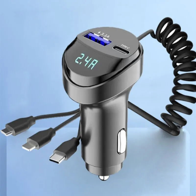 55W 2 Ports USB Fast Car Phone Charger 3.1A