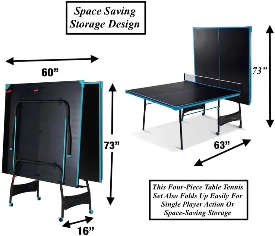 Folding Rolling Table Tennis Table Indoor Ping Pong Table