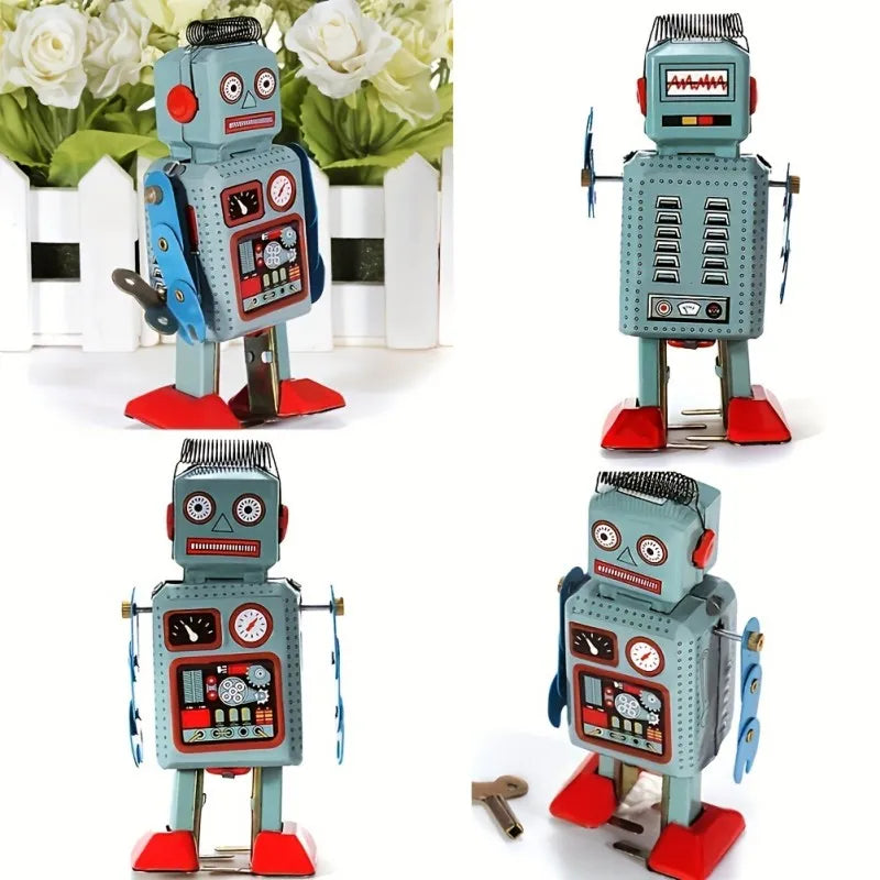 Wind Up Vintage Robot Toys,Retro Classic Wind Up Toys Robot Tin Toy