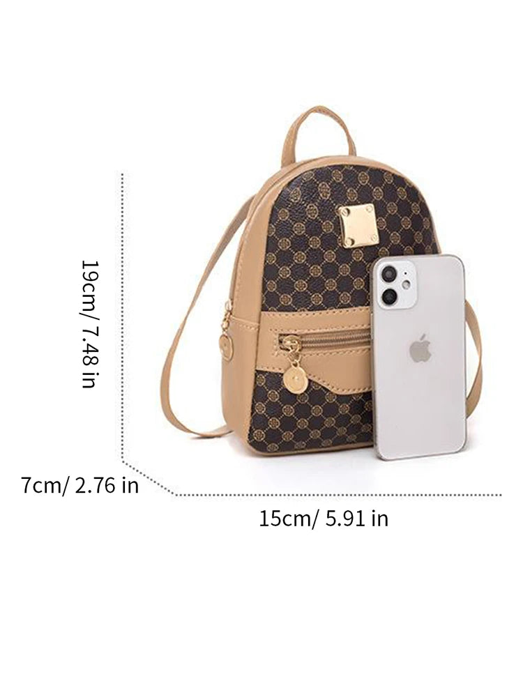 Backpack Large Capacity Handbag Crossbody Cell Phone Square Bag