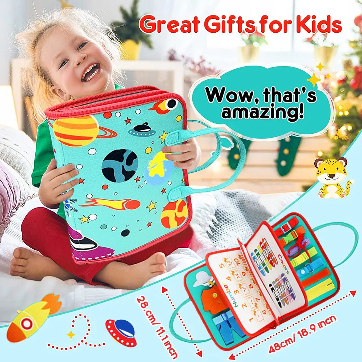 Busy Board Montessori Toys for Toddlers Sensory