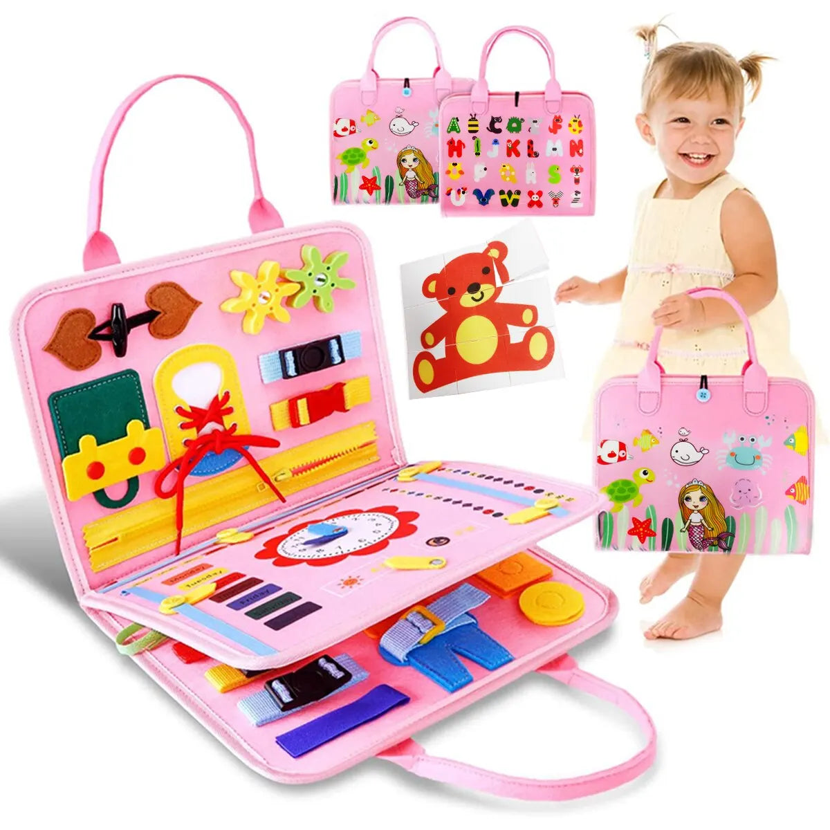 Busy Board Montessori Toys for Toddlers Sensory