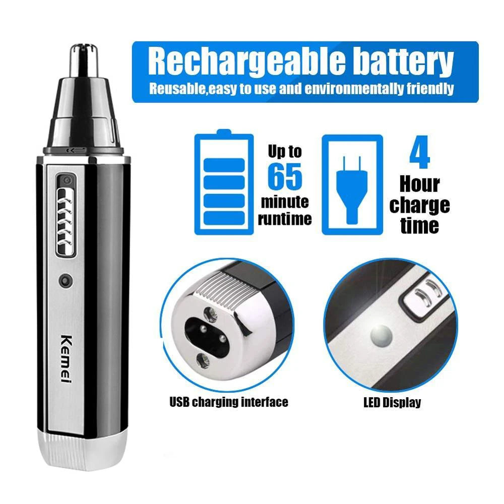4in1 Rechargeable Nose Trimmer Beard Trimmer for Men Ear Eyebrow