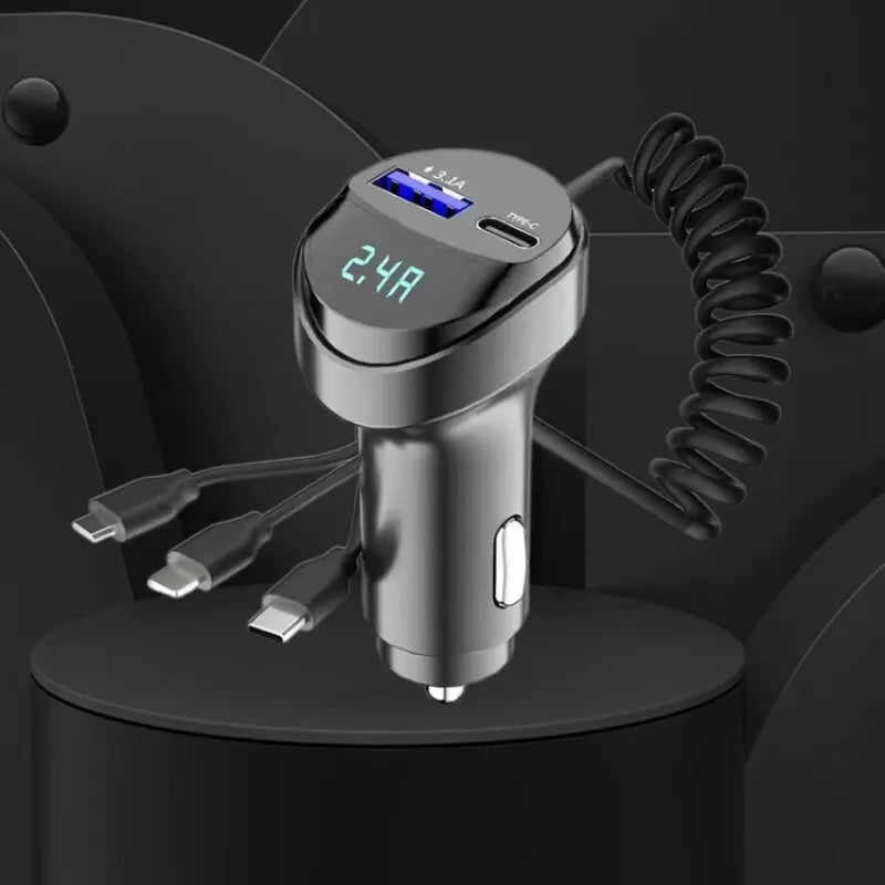 55W 2 Ports USB Fast Car Phone Charger 3.1A