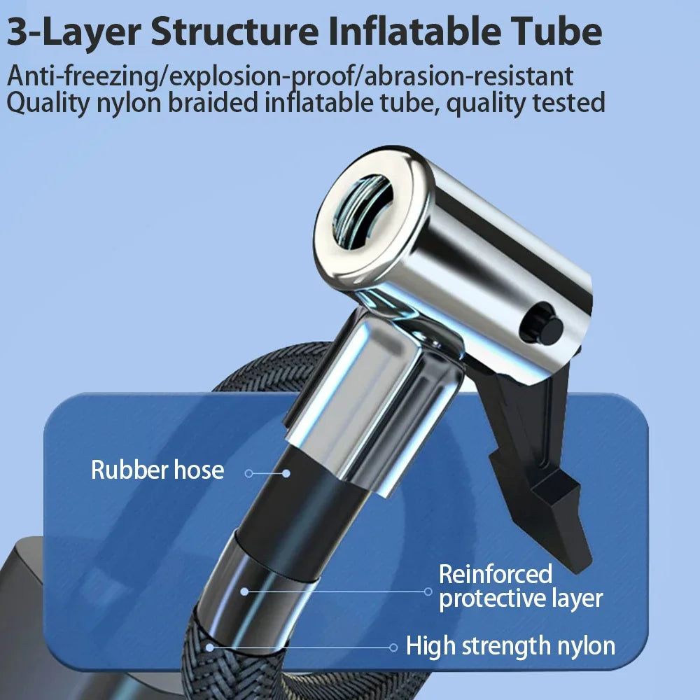 Air Pump Tire Inflator Portable Compressor Digital Cordless Car Tyre Inflator
