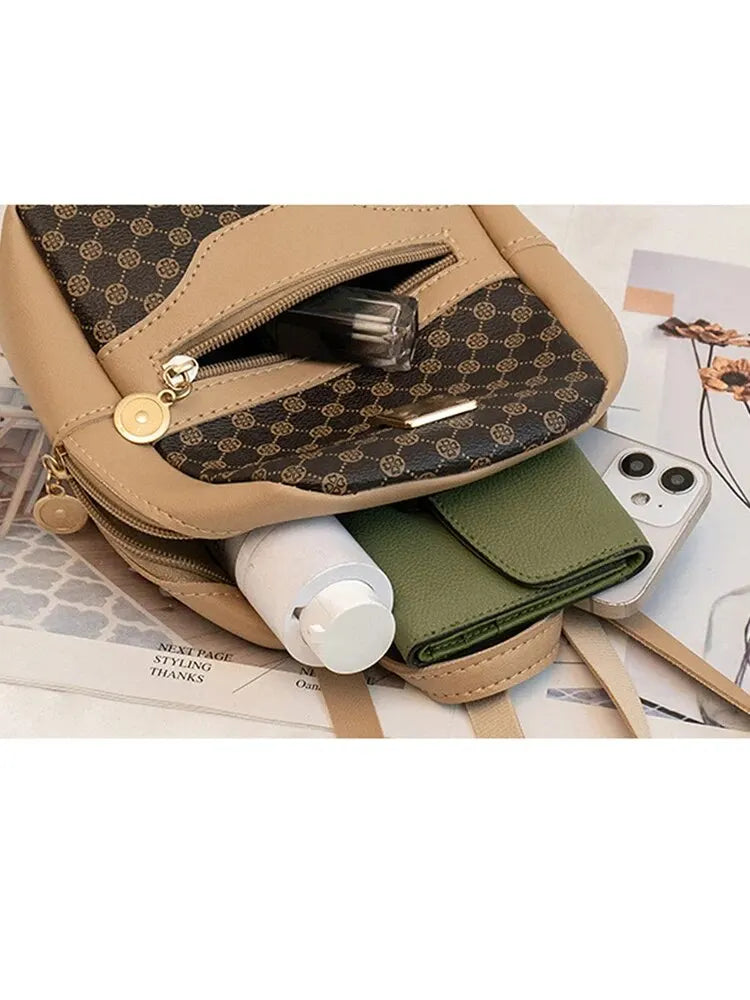 Backpack Large Capacity Handbag Crossbody Cell Phone Square Bag