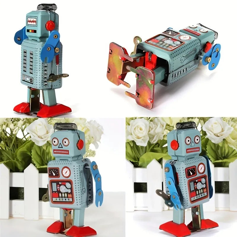 Wind Up Vintage Robot Toys,Retro Classic Wind Up Toys Robot Tin Toy