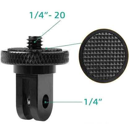 1/4 Inch Screw Tripod Adapter 360 Rotating Mount Holder