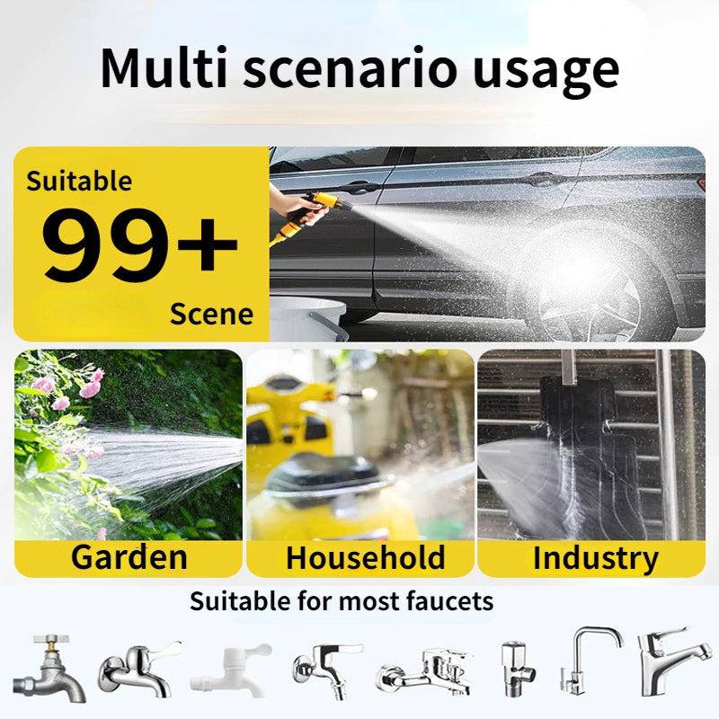 10-30 Meter Telescopic Water Pipe with High-pressure Nozzle