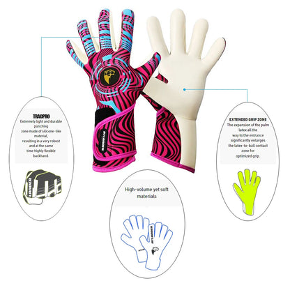 Professional Football Goalkeeper Gloves Kids Adults Latex