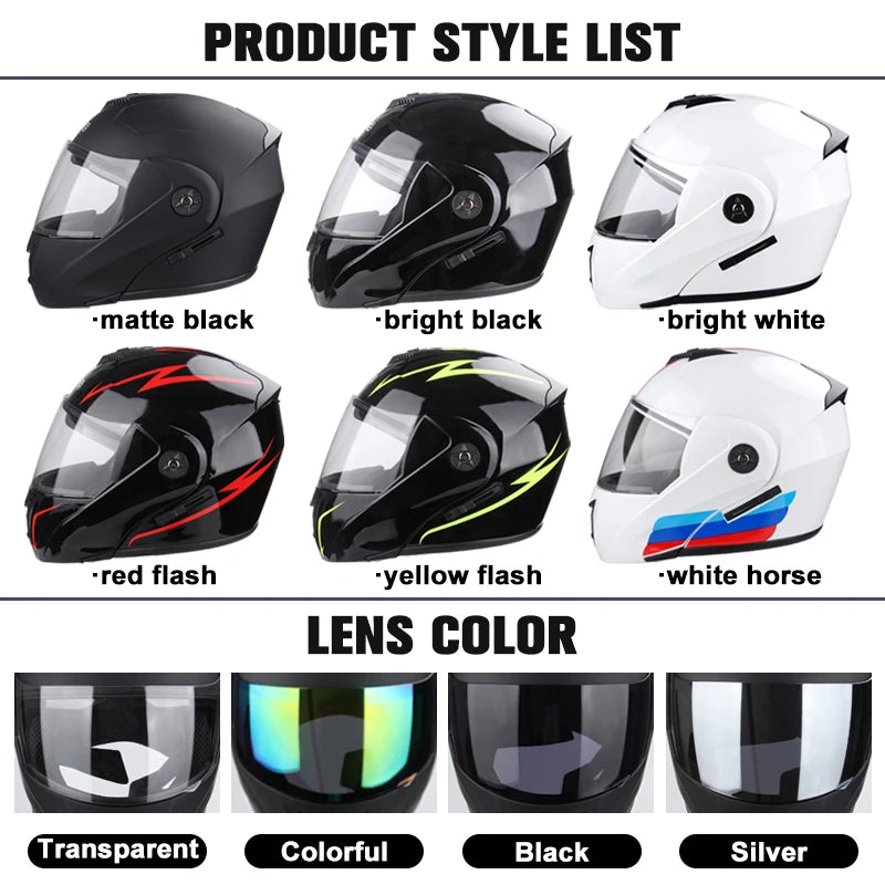 Motorcycle Helmet DOT Certification Double Lens