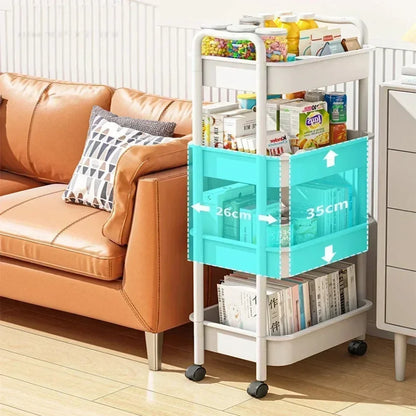 Household Multi-layer Small Cart Storage Rack Floor