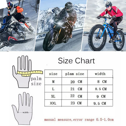 Leather Motorcycle Motocross Gloves Men's Windproof