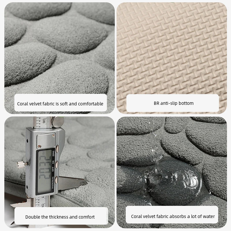 Foot Mat Coral Fleece Floor Mat Household Memory Foam