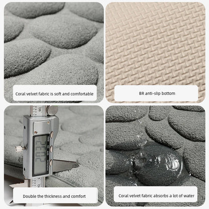 Foot Mat Coral Fleece Floor Mat Household Memory Foam
