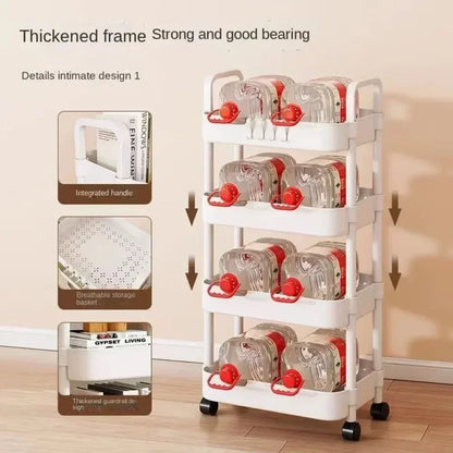 Multi-Layer Trolley Rack Kitchen Floor Bedroom