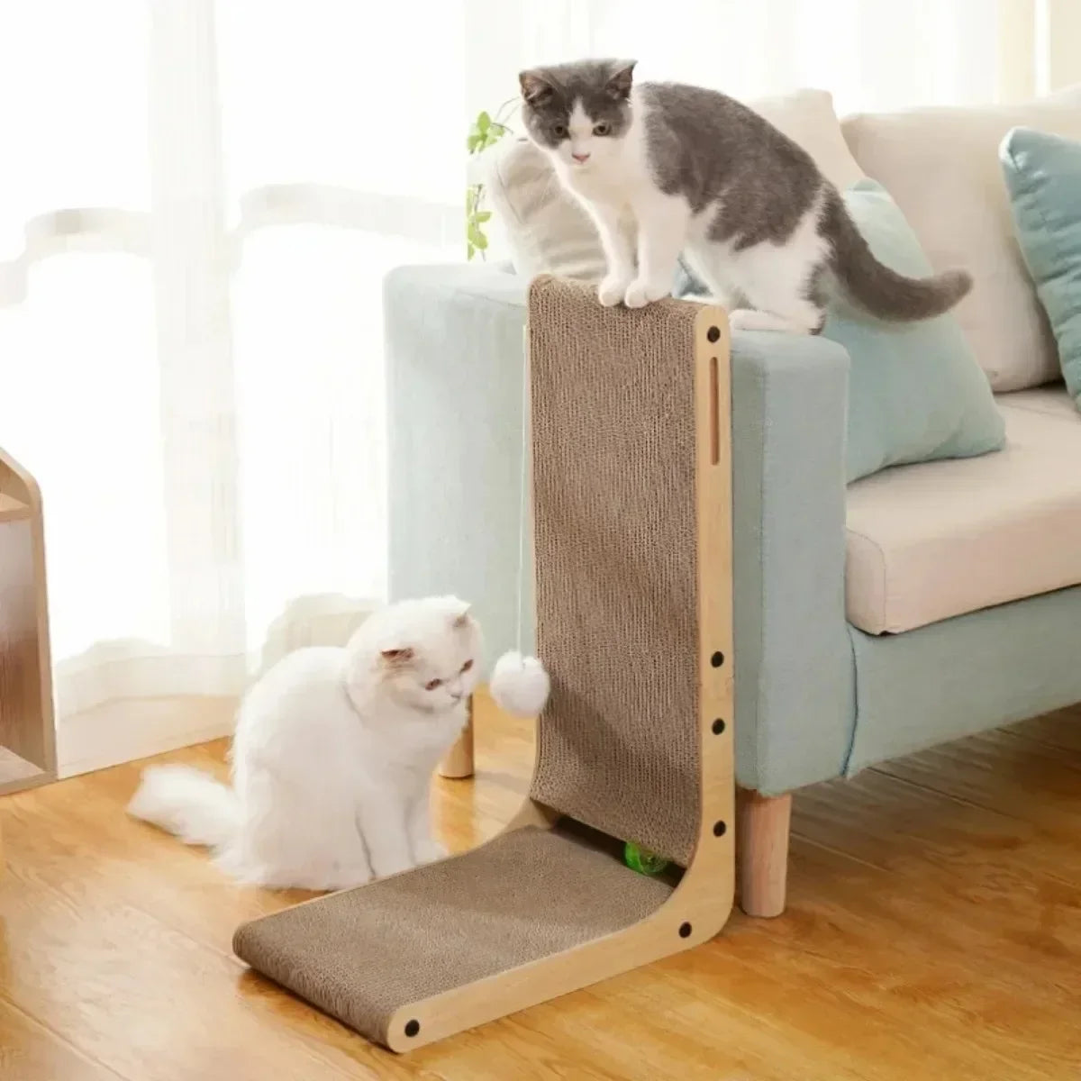 L-shaped Pet Cat Scratching Board Wear-resistant