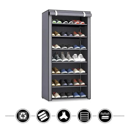 Multilayer Shoe Rack Organizer Dustproof Shoe Cabinet Multilayer Minimalist Nonwoven