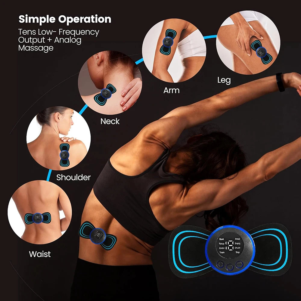 Electric EMS Neck Massager Mini Cervical Back Patch