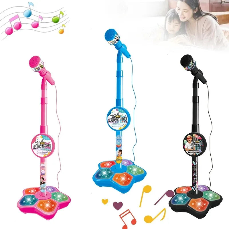 Kids Microphone with Stand Karaoke Song Music Instrument