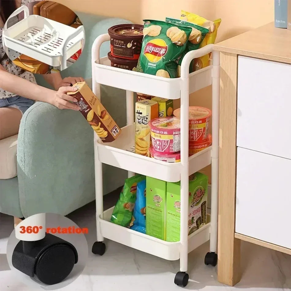 Household Multi-layer Small Cart Storage Rack Floor