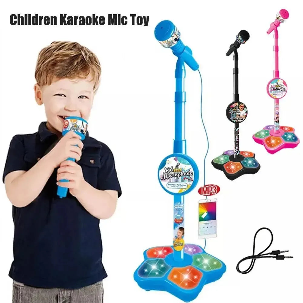 Kids Microphone with Stand Karaoke Song Music Instrument