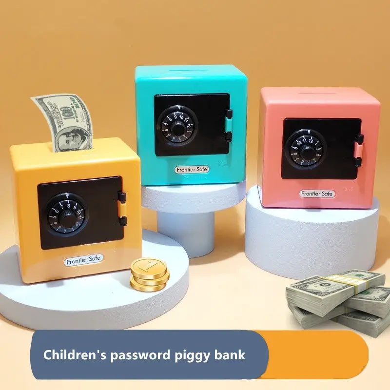 Mini Bank Money Box Retro Atm Rotating Password Cash Coins Saving Box