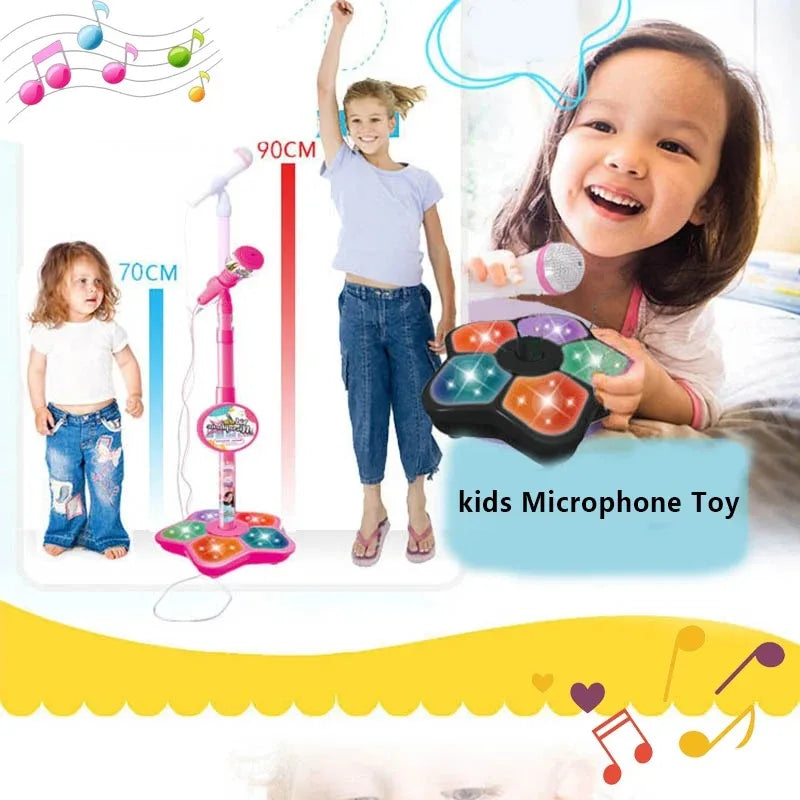 Kids Microphone with Stand Karaoke Song Music Instrument