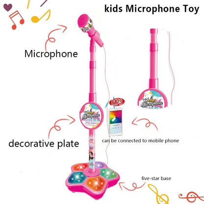 Kids Microphone with Stand Karaoke Song Music Instrument