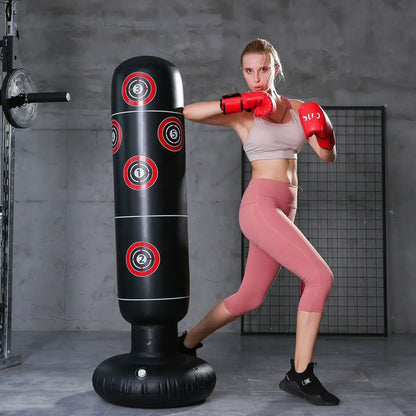 Inflatable Punching Bag Fitness Sand Bag Children Adult Tumbler Standing Sandbag Gym Training Boxing Sport Thicken Boxing Pillar