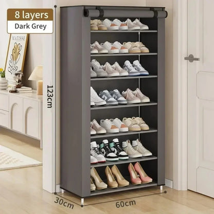 Multilayer Shoe Rack Organizer Dustproof Shoe Cabinet Multilayer Minimalist Nonwoven