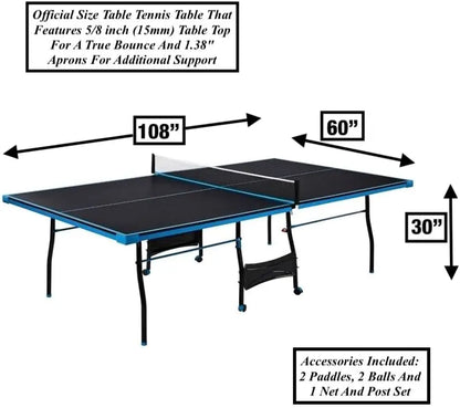 Folding Rolling Table Tennis Table Indoor Ping Pong Table