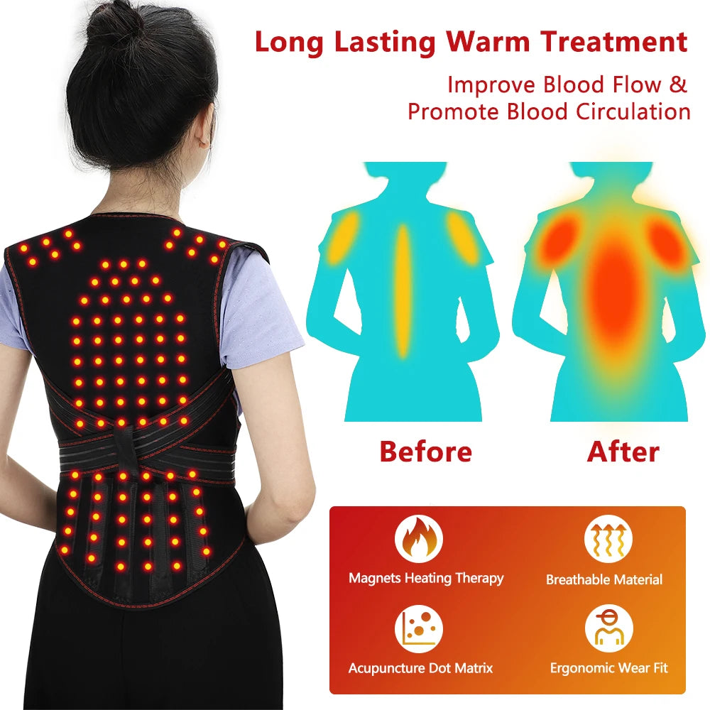 Magnet Therapy Belt Tourmaline Self-heating Back Support