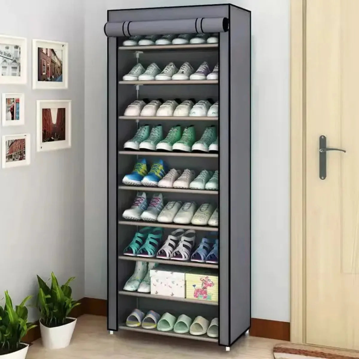 Multilayer Shoe Rack Organizer Dustproof Shoe Cabinet Multilayer Minimalist Nonwoven