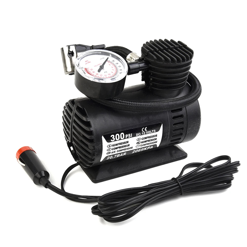 12V Car Electric Air Pump 300psi Air Compressor Tire