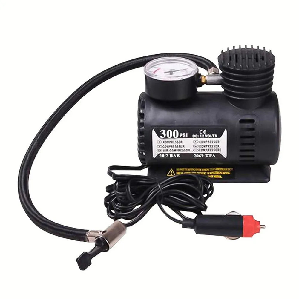 12V Car Electric Air Pump 300psi Air Compressor Tire