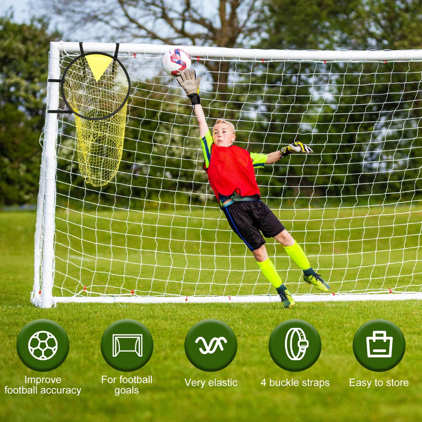 Football Target Net Foldable Football Training Net Easy to Attach