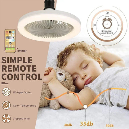 Smart 3-in-1 Ceiling Fan with Remote Control Lighting Lamp