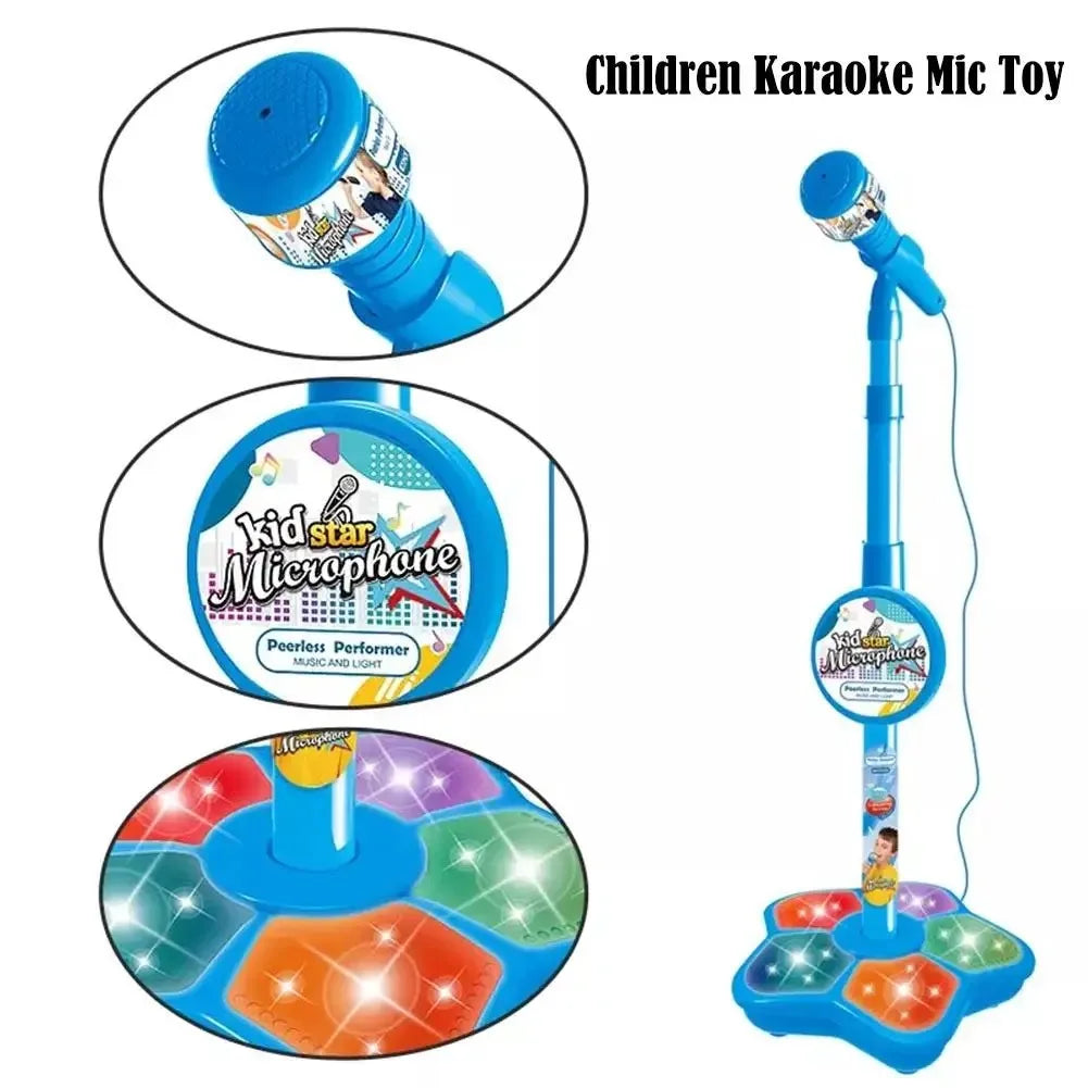 Kids Microphone with Stand Karaoke Song Music Instrument