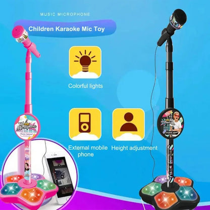 Kids Microphone with Stand Karaoke Song Music Instrument